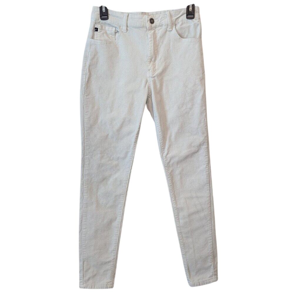 Kancan Ivory Oatmeal Classic Cotton Corduroy Skinny Jeans Size 9 Waist 28